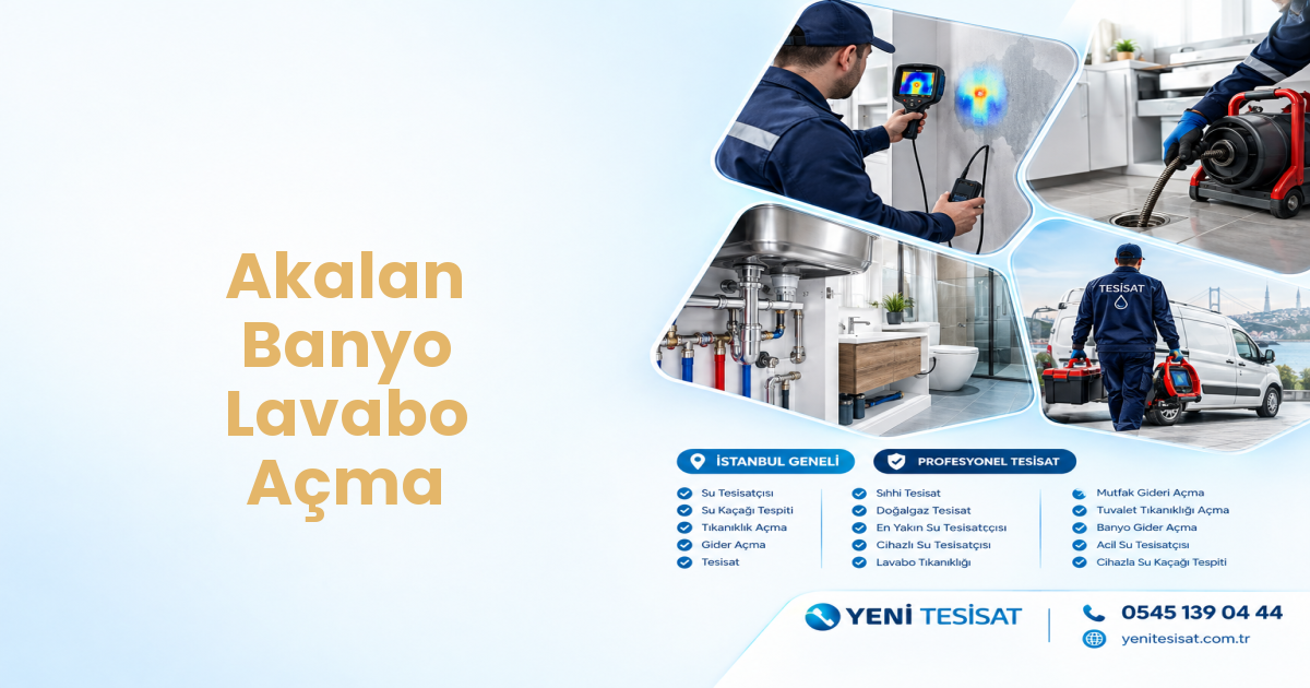 Akalan Banyo Lavabo Açma