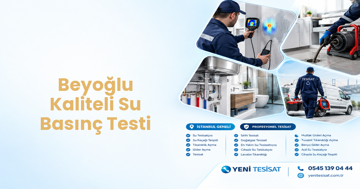 Beyoğlu Kaliteli Su Basınç Testi