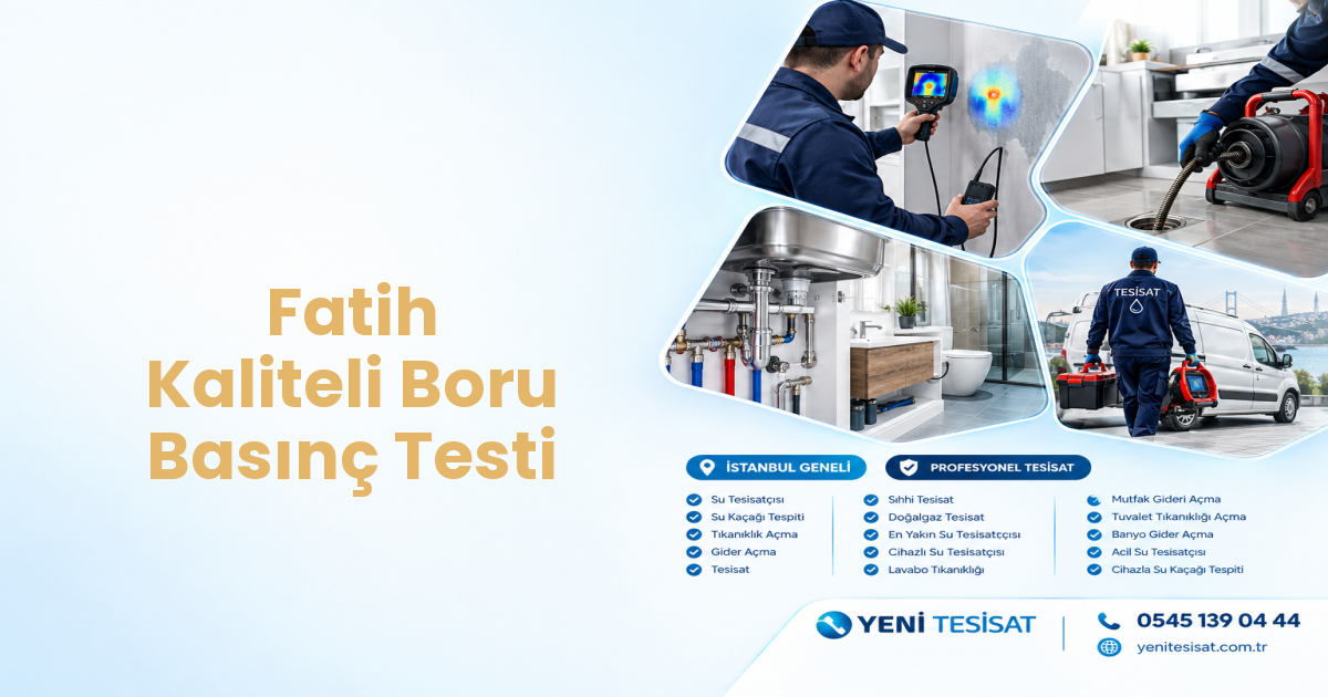 Fatih Kaliteli Boru Basınç Testi
