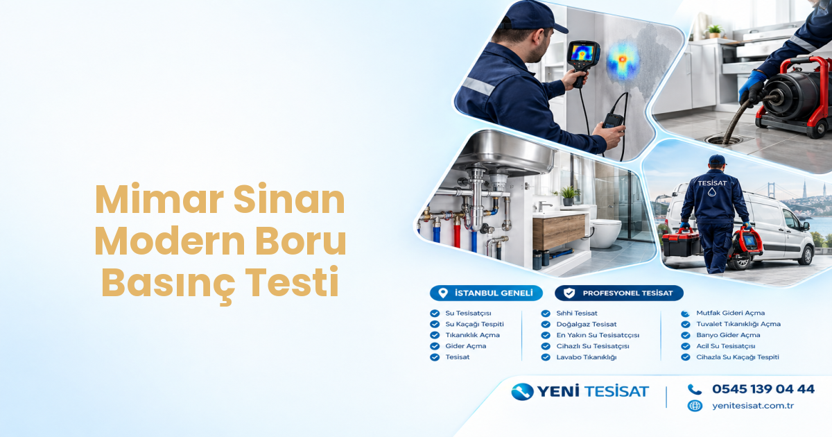 Mimar Sinan Modern Boru Basınç Testi