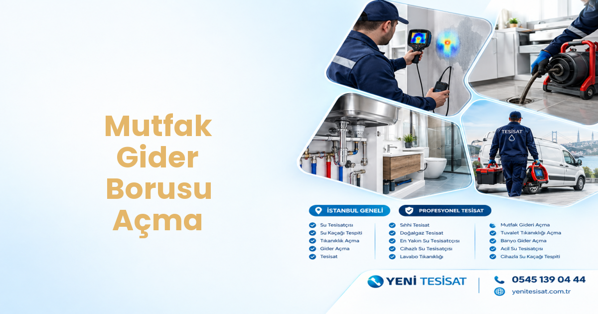 Mutfak Gider Borusu Açma