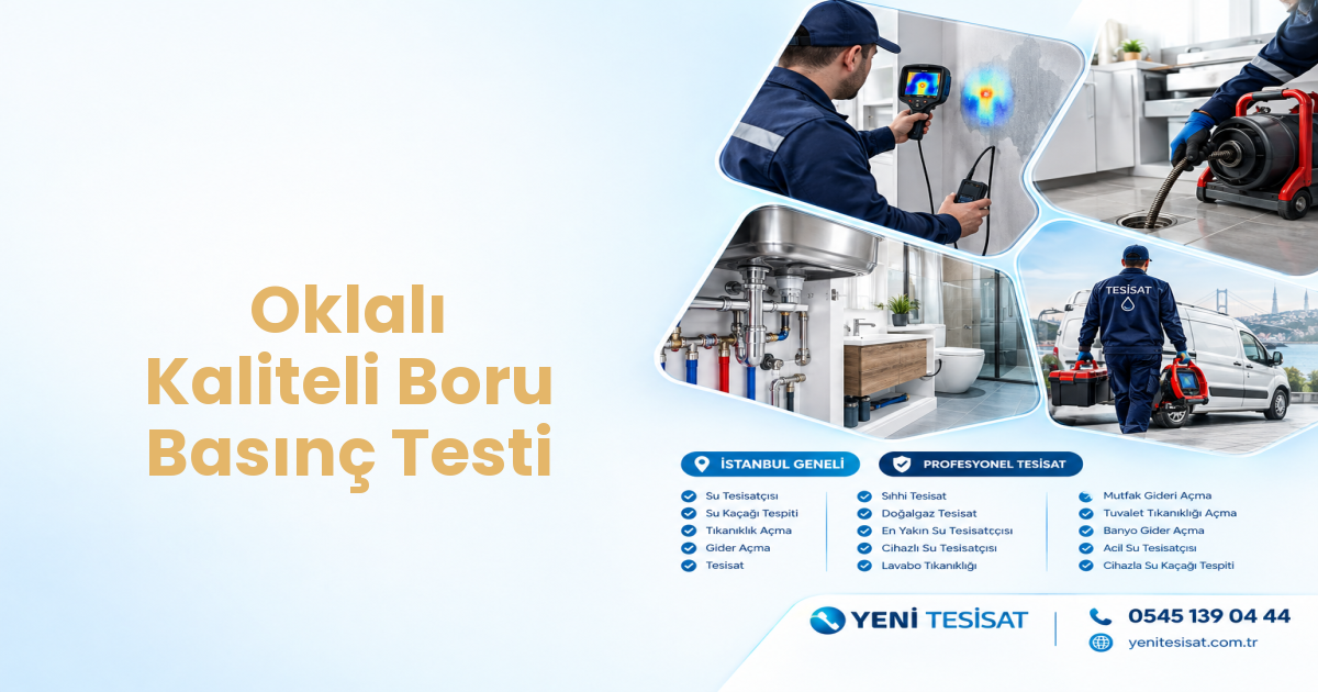 Oklalı Kaliteli Boru Basınç Testi