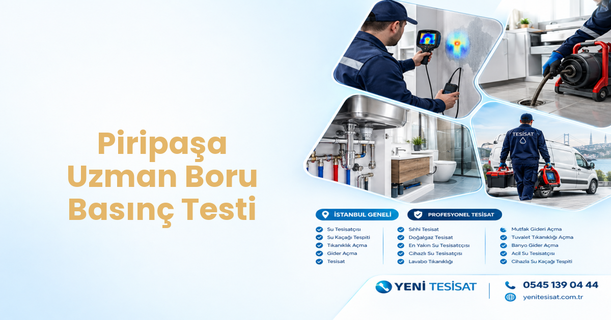 Piripaşa Uzman Boru Basınç Testi