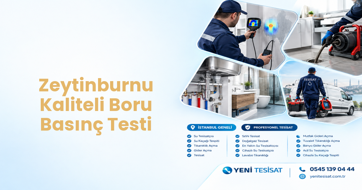 Zeytinburnu Kaliteli Boru Basınç Testi